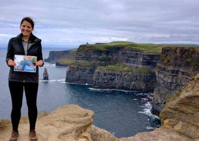Danielle Genzoli's Traveling Tennies in Cliffs of Moher Ireland