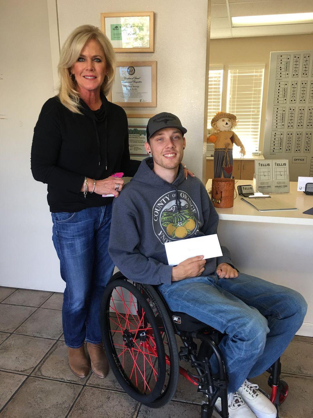 Nick had a Spinal Cord Injury leaving him paralyzed and is a recipient of Danielle's Gift.
