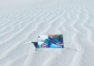 Danielle Genzoli's Traveling Tennies in White Sands, New Mexico