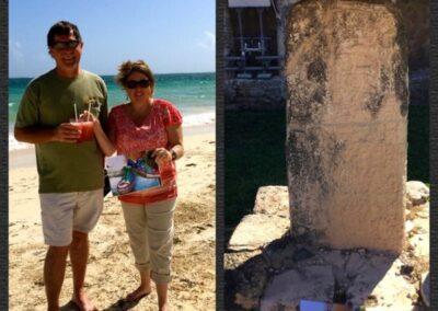 Danielle Genzoli's Traveling Tennies in Mayan Ruins Cancun Mexico